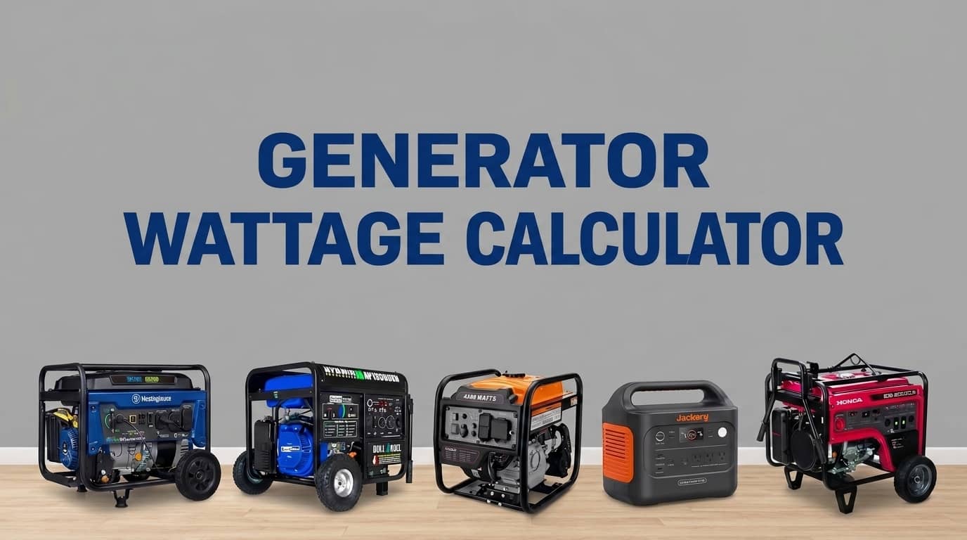 Generator Wattage Calculator Guide - Running Watts vs Starting Surge Watts Diagram
